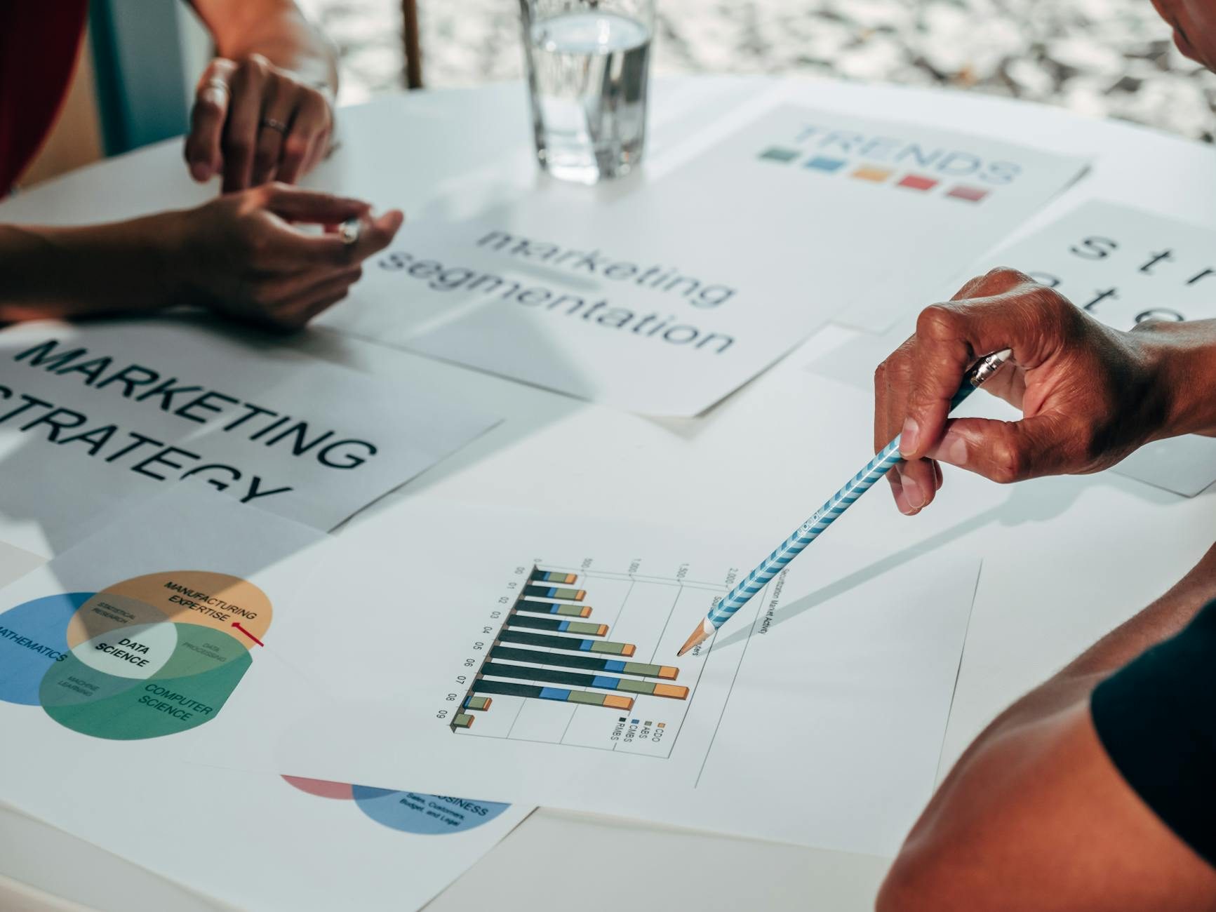 B2B sales team reviewing analytics dashboards